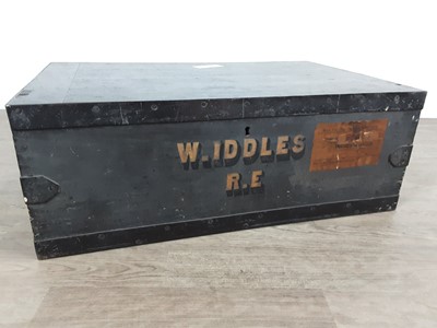 Lot 713 - MILITARY FOOTLOCKER, WALTER IDDLES, ROYAL ENGINEERS