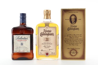 Lot 302 - ALISTAIR CUNNINGHAM'S 50 YEARS 75CL AND BALLANTINE'S CELEBRATION