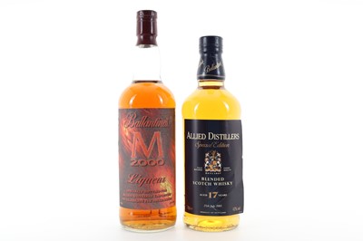Lot 123 - BALLANTINE'S M2000 LIQUEUR 75CL AND ALLIED DISTILLERS 17 YEAR OLD