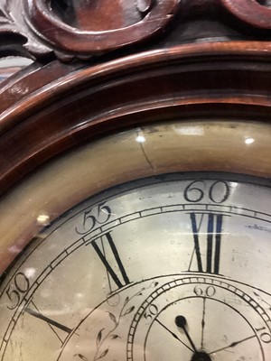 Lot 1010 - SCOTTISH MAHOGANY DRUMHEAD CLOCK