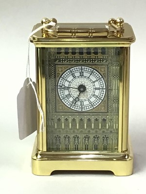 Lot 754 - HALCYON DAYS BRASS CARRIAGE CLOCK