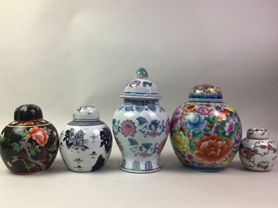 Lot 68 - COLLECTION OF CERAMIC LIDDED VASES AND GINGER JARS