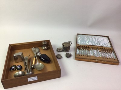 Lot 75 - GROUP OF SILVER AND SILVER PLATED ITEMS
