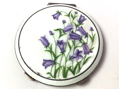 Lot 200 - SILVER AND ENAMEL COMPACT