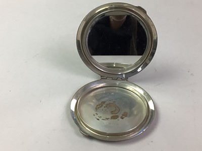 Lot 200 - SILVER AND ENAMEL COMPACT