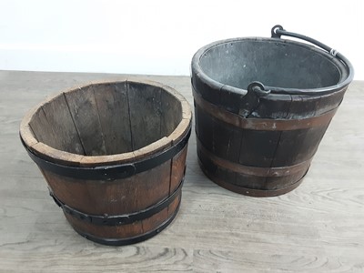 Lot 89 - COPPER AND WOOD BOUND PAIL