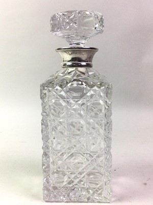 Lot 125 - SILVER COLLARED DECANTER