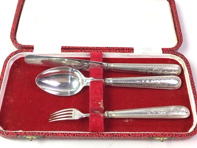 Lot 166 - SILVER DESSERT SET