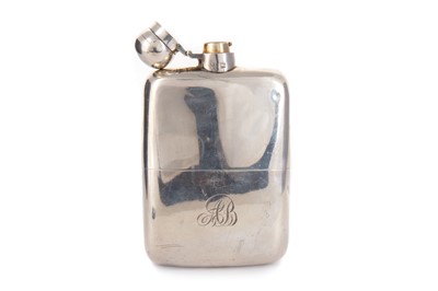 Lot 785 - GEORGE V SILVER HIP FLASK