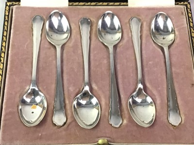 Lot 363 - SET OF SIX SILVER COFFEE SPOONS
