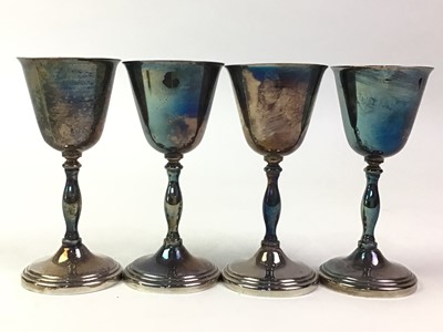 Lot 226 - NIELLO EGYPTIAN WHITE METAL CONDIMENTS