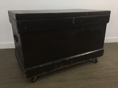 Lot 233 - VICTORIAN PINE BLANKET CHEST