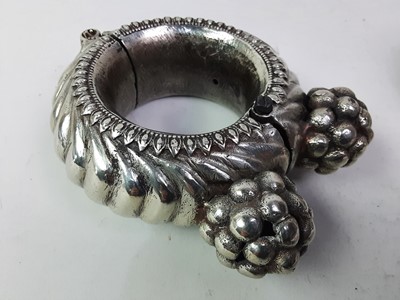 Lot 289 - TWO AFRICAN WHITE METAL ANKLETS