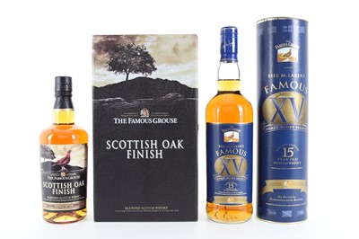 Lot 29 - FAMOUS GROUSE SCOTTISH OAK FINISH 50CL AND 15 YEAR OLD BILL MCLAREN