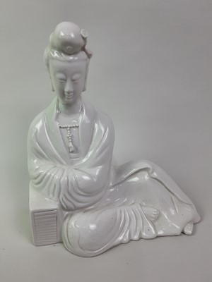 Lot 459 - LARGE GROUP OF CHINESE BLANC DE CHINE FIGURES