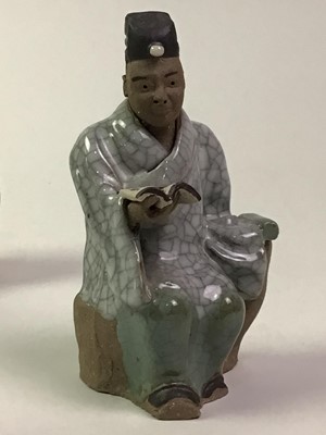 Lot 460 - GROUP OF CHINESE CLAY FIGURES