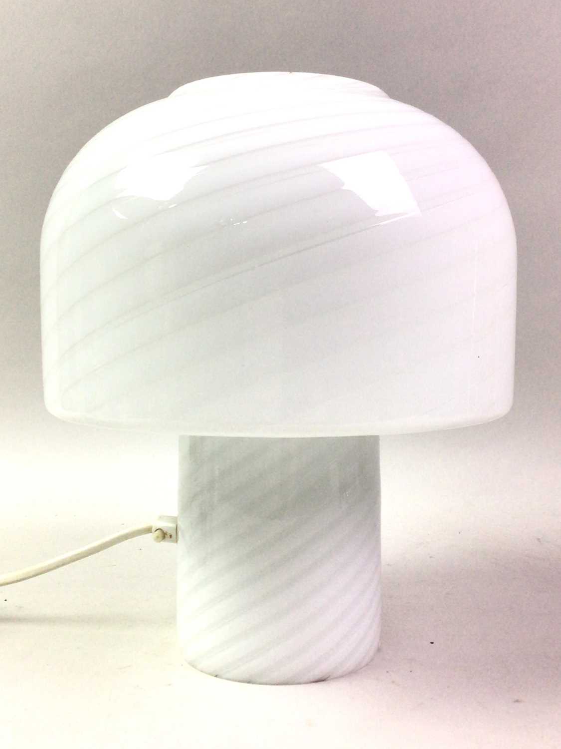 Lot 421 - VETRI MURANO, GLASS MUSHROOM LAMP