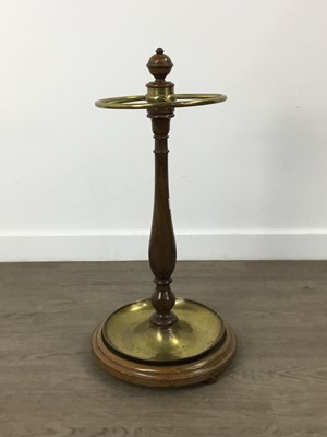Lot 409 - BRASS FOUR DIVISION STICK STAND