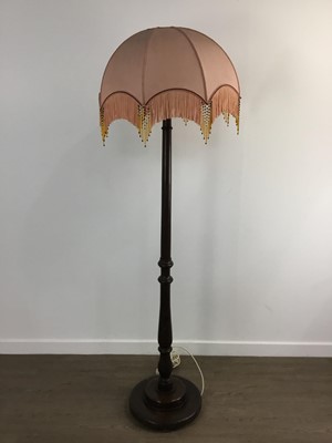 Lot 400 - STAINED OAK STANDARD LAMP