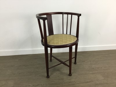 Lot 346 - EDWARDIAN INLAID MAHOGANY CHAIR