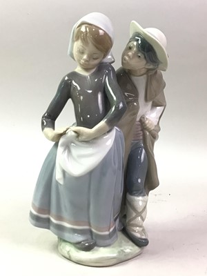 Lot 488 - LLADRO FIGURE OF A BOY AND GIRL