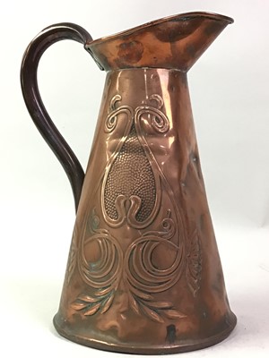 Lot 413 - ART NOVEAU COPPER JUG
