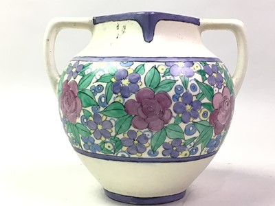 Lot 532 - HELEN PAXTON BROWN HAND PAINTED VASE