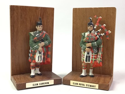 Lot 536 - TWO PAIRS OF FIGURAL BOOKENDS
