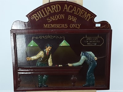 Lot 537 - REPRODUCTION BILLIARD ACADEMY SIGN