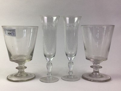 Lot 429 - GROUP OF DRINKING GLASSES