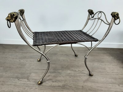 Lot 519 - VINTAGE IRON STOOL