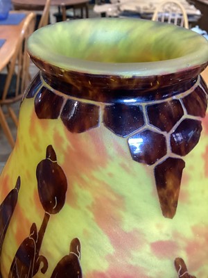 Lot 425 - CHARLES SCHNEIDER FOR LA VERRE FRANCAIS, ART NOUVEAU CAMEO GLASS VASE