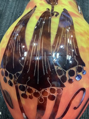 Lot 425 - CHARLES SCHNEIDER FOR LA VERRE FRANCAIS, ART NOUVEAU CAMEO GLASS VASE