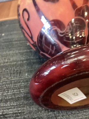 Lot 425 - CHARLES SCHNEIDER FOR LA VERRE FRANCAIS, ART NOUVEAU CAMEO GLASS VASE