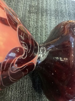 Lot 425 - CHARLES SCHNEIDER FOR LA VERRE FRANCAIS, ART NOUVEAU CAMEO GLASS VASE