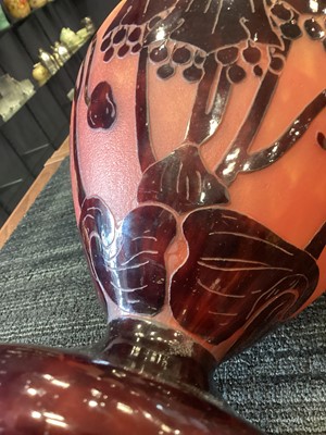 Lot 425 - CHARLES SCHNEIDER FOR LA VERRE FRANCAIS, ART NOUVEAU CAMEO GLASS VASE