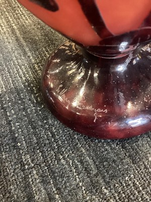 Lot 425 - CHARLES SCHNEIDER FOR LA VERRE FRANCAIS, ART NOUVEAU CAMEO GLASS VASE