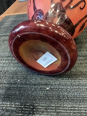 Lot 425 - CHARLES SCHNEIDER FOR LA VERRE FRANCAIS, ART NOUVEAU CAMEO GLASS VASE