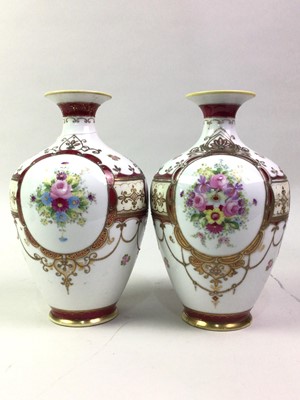 Lot 560 - PAIR OF NORITAKE VASES