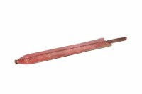 Lot 335 - EARLY 20TH CENTURY MASSAI SWORD with red...