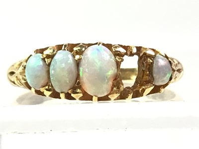 Lot 633 - TWO PARTIAL OPAL RINGS
