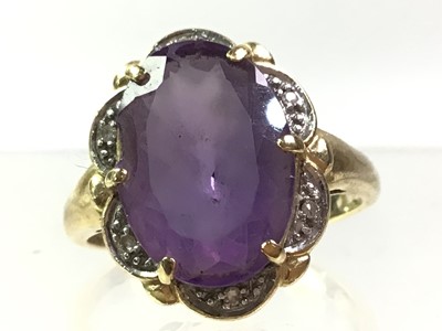 Lot 637 - TWO AMETHYST RINGS