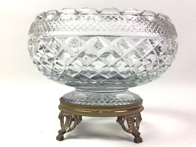 Lot 645 - EDWARDIAN CRYSTAL BOWL