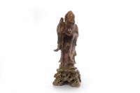 Lot 363 - EARLY 20TH CENTURY CHINESE SOAPSTONE FIGURE OF...