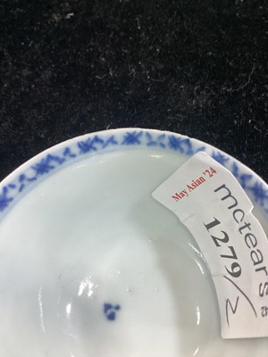 Lot 1279 - 18TH CENTURY CHINESE NANKING CARGO TEA BOWL AND SAUCER