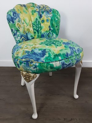 Lot 683 - PAIR OF WHITE PAINTED BEDROOM CHAIRS