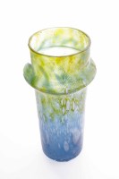Lot 420 - MONART TALL GLASS VASE of cylindrical...