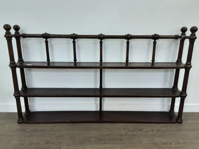 Lot 790 - MAHOGANY OPEN SHELVES