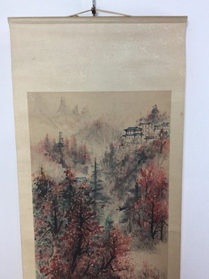 Lot 755 - FOUR CHINESE WALL SCROLLS
