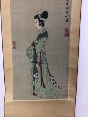 Lot 755 - FOUR CHINESE WALL SCROLLS